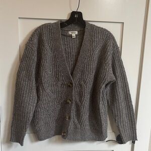 Style & Co. Gray Cable Knit Cardigan